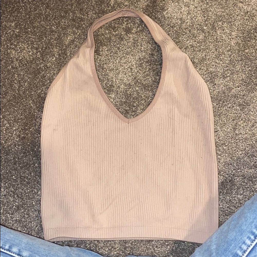 Urban outfitters cropped halter top size s